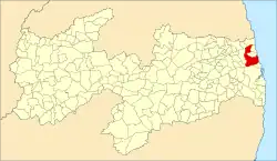 Localização de Rio Tinto na Paraíba