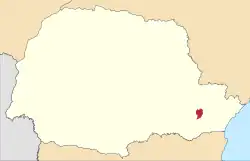 Localização de Curitiba no Paraná