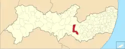 Localização de Tupanatinga em Pernambuco
