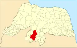 Localização de Caicó no Rio Grande do Norte