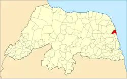 Localização de Extremoz no Rio Grande do Norte