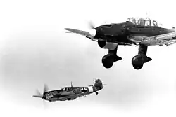 Stuka e um Me109.