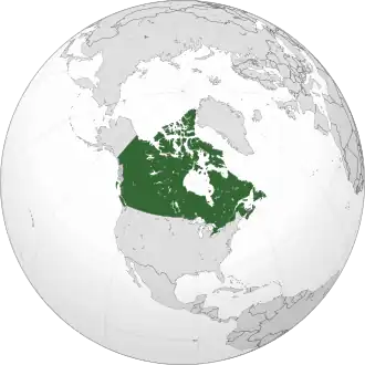 Localização do Canadá
