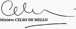 Assinatura de Celso de Mello