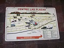 Mapa do Centro de Cuernavaca.