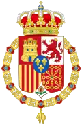 Versão do Escudo da Espanha com o Tosão de Ouro