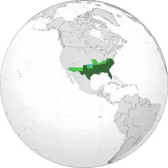 Localização de Estados Confederados da América