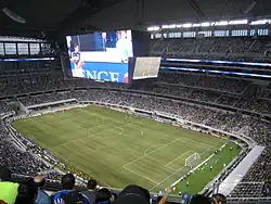 O estádio durante um jogo de futebol em 2009.