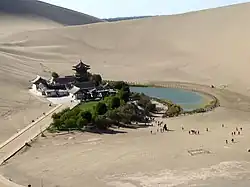 Deserto de Gobi em Dunhuang, Gansu.