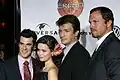 22 de setembro de 2005. Lançamento de Serenity em Los Angeles. Da esquerda: Sean Maher, Summer Glau, Nathan Fillion e Adam Baldwin.