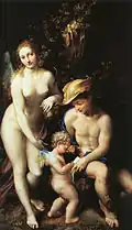 Correggio: Vênus, Cupido e Mercúrio, c. 1525. National Gallery, Londres.