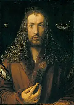 Autorretrato de Albrecht Dürer, 1500. Antiga Pinacoteca