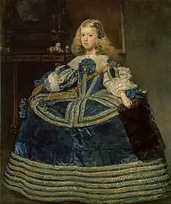 Infanta Margarida Teresa em vestido azul
