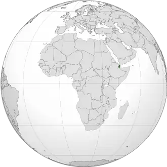 Localização República do Djibouti