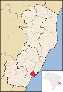 Localização de Anchieta no Espírito Santo