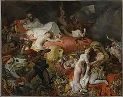 Eugène Delacroix: A morte de Sardanapalo, 1827. Louvre
