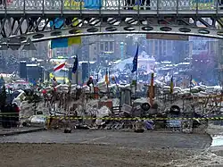 Barricadas em Kiev em dezembro de 2013