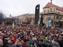 Protestos em Lviv em novembro de 2013