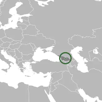 Localização República da Ossétia do Sul-Estado da Alânia