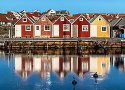 Cabanas tradicionais dos pescadores em Kungshamn