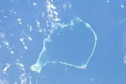 Visão aérea do atol de Funafuti