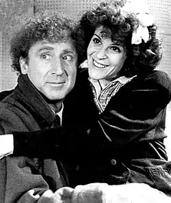 Com a esposa Gilda Radner em 1986.