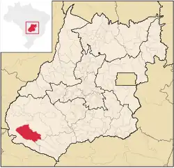 Localização de Serranópolis em Goiás