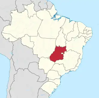 Localização de Goiás no Brasil
