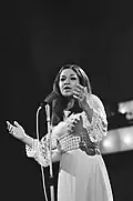 Frida Boccara, uma das quatro vencedoras do Festival Eurovisão da Canção 1969 pela França.