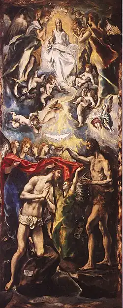 El Greco: O batismo de Cristo, 1597-1600. Museu do Prado