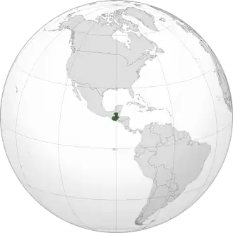 Localização Guatemala