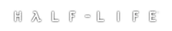 O texto "Half-Life"