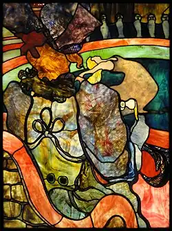 Com Louis Comfort Tiffany, Au Nouveau Cirque, Papa Chrysanthème , c.1894, vitral, 120 x 85&nbsp;cm, Musée d'Orsay, Paris