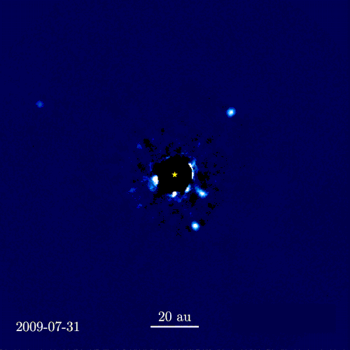 Time-lapse do movimento orbital de exoplanetas
