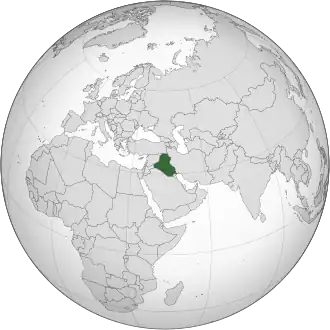 Localização do Iraque