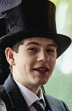 O Conde de Wessex (Jaime, n. 2007) Sobrinho do Rei; filho do Duque e Duquesa de Edimburgo