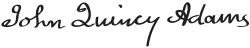 Assinatura de John Quincy Adams