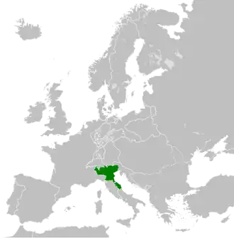 Localização de Reino de Itália