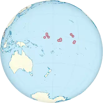 Localização de Kiribati