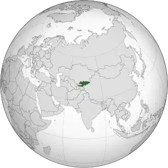 Localização do Quirguistão