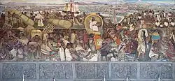 Mural do mercado asteca de Tlatelolco, Palacio Nacional, Cidade do México