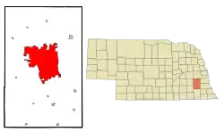 Localização no condado de Lancaster