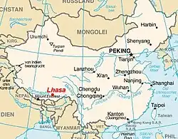 Localização de Lassa na China