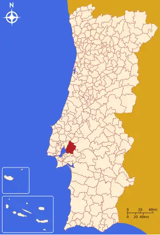 Localização de Benavente
