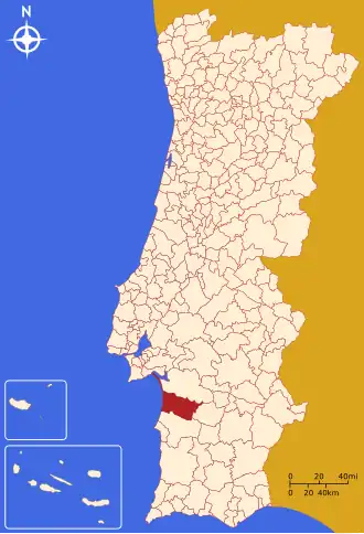 Localização de Grândola