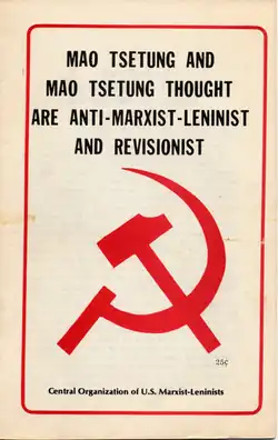 "Mao Tsetung and Mao Tsetung Thought are Anti-Marxist-Leninist and Revisionist", publicado em 1979,