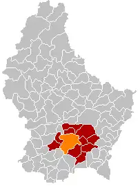 Localização de Cidade do Luxemburgo