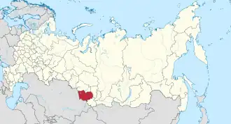 Localização do Krai de Altai na Rússia.