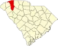 Localização do Condado de Greenville (Carolina do Sul)