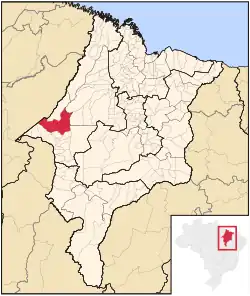 Localização de Açailândia no Maranhão